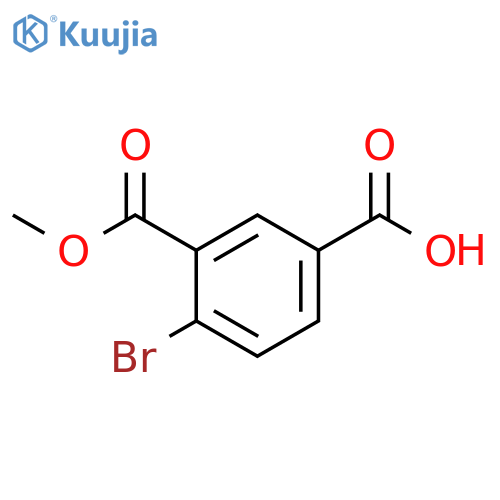 4-bromo-3-(methoxycarbonyl)benzoic acid structure