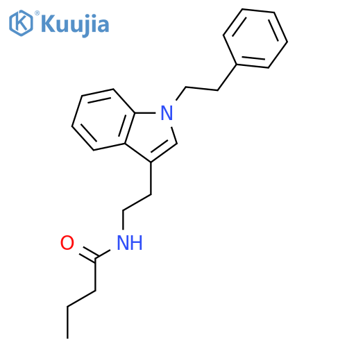Butanamide, N-[2-[1-(2-phenylethyl)-1H-indol-3-yl]ethyl]- structure