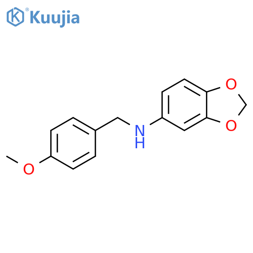 Benzo[1,3]dioxol-5-yl-(4-methoxy-benzyl)-amine structure