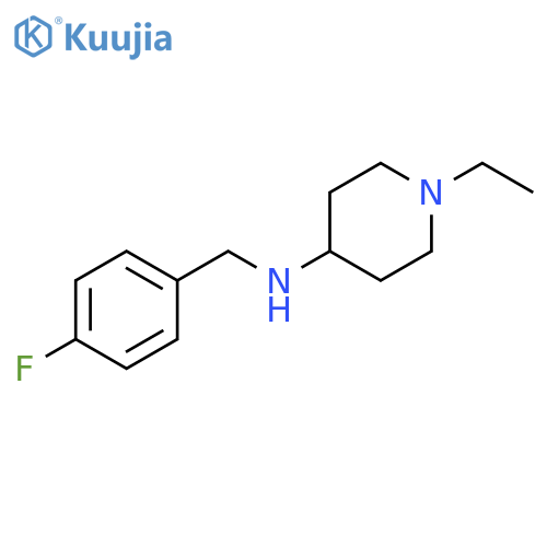 1-ethyl-N-(4-fluorophenyl)methylpiperidin-4-amine structure