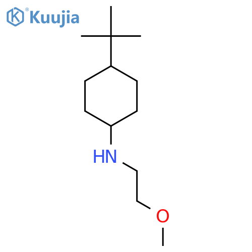 4-tert-butyl-N-(2-methoxyethyl)cyclohexan-1-amine structure