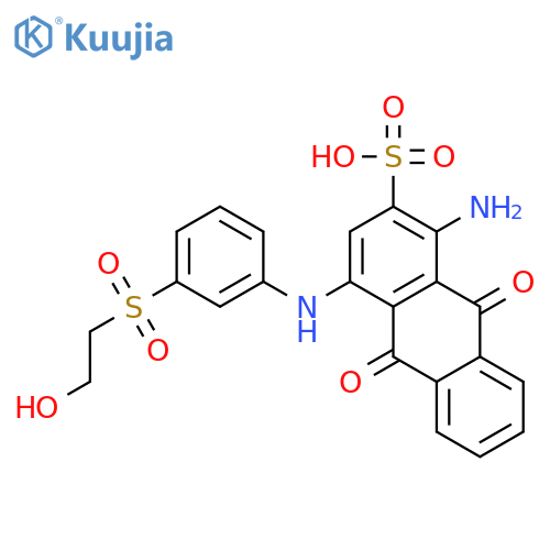 2-Anthracenesulfonicacid,1-amino-9,10-dihydro-4-[[3-[(2-hydroxyethyl)sulfonyl]phenyl]amino]-9,10-dioxo- structure