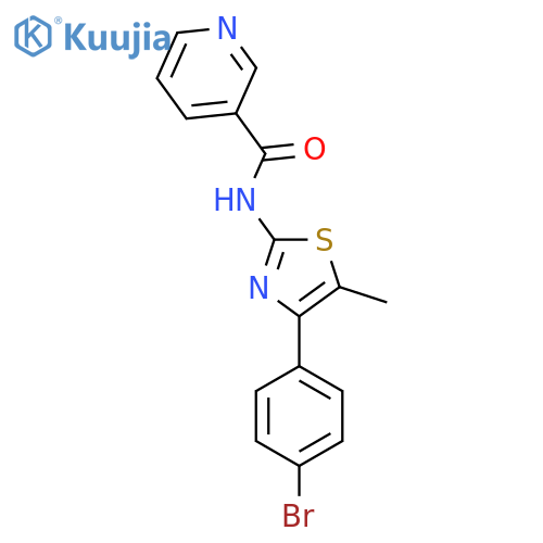 N-[4-(4-Bromophenyl)-5-methyl-1,3-thiazol-2-yl]pyridine-3-carboxamide structure