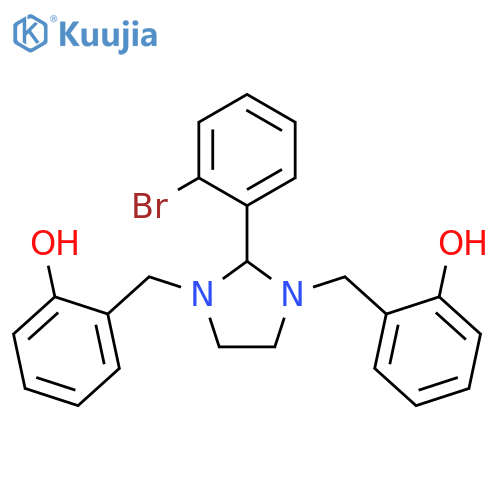 2,2'-[[2-(2-bromophenyl)-1,3-imidazolidinediyl]bis(methylene)]diphenol structure