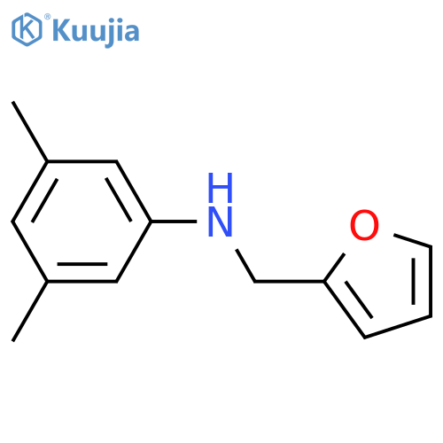 N-(furan-2-yl)methyl-3,5-dimethylaniline structure