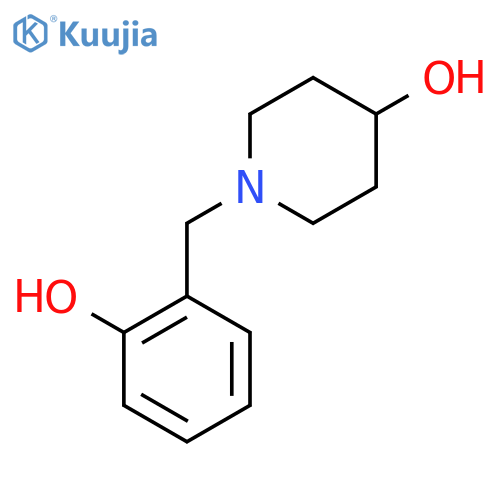 1-[(2-Hydroxyphenyl)methyl]piperidin-4-ol structure