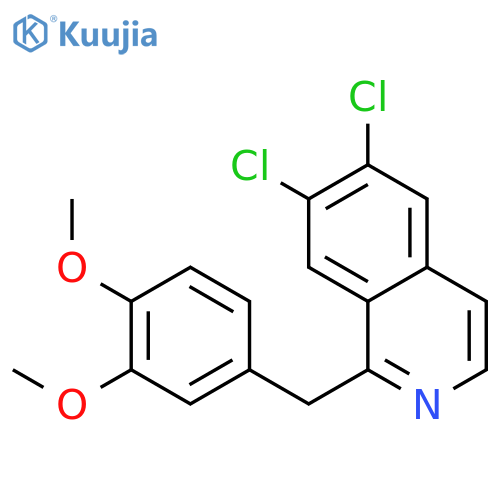 Isoquinoline, 6,7-dichloro-1-[(3,4-dimethoxyphenyl)methyl]- structure