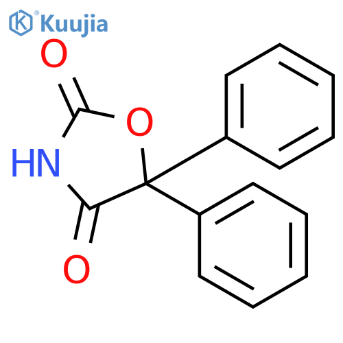 5,5-diphenyl-1,3-oxazolidine-2,4-dione structure