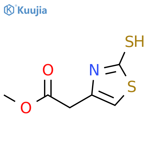 4-THIAZOLEACETIC ACID, 2-MERCAPTO-, METHYL ESTER structure