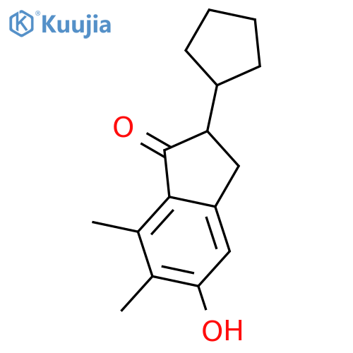 2-Cyclopentyl-5-hydroxy-6,7-dimethyl-2,3-dihydro-1H-inden-1-one structure