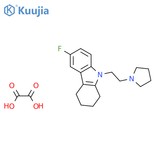 Carbazole, 1,2,3,4-tetrahydro-6-fluoro-9-(2-pyrrolidinoethyl)-, oxalate structure