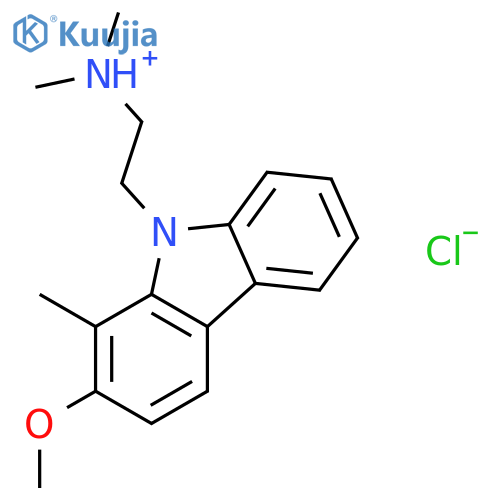 9-(2-(Dimethylamino)ethyl)-2-methoxy-1-methylcarbazole hydrochloride structure