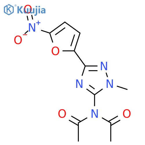 Acetamide, N-(1-methyl-3-(5-nitro-2-furyl)-s-triazol-5-yl)di- structure