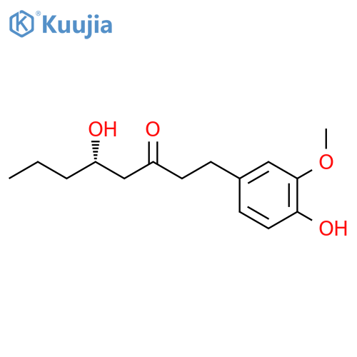 3-Octanone,5-hydroxy-1-(4-hydroxy-3-methoxyphenyl)-, (5S)- structure