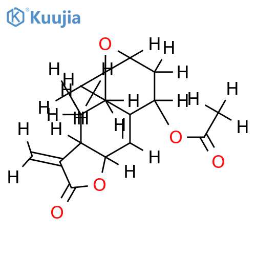 4,5-cis-1,10-epoxy-3beta-acetoxygermacranolide structure