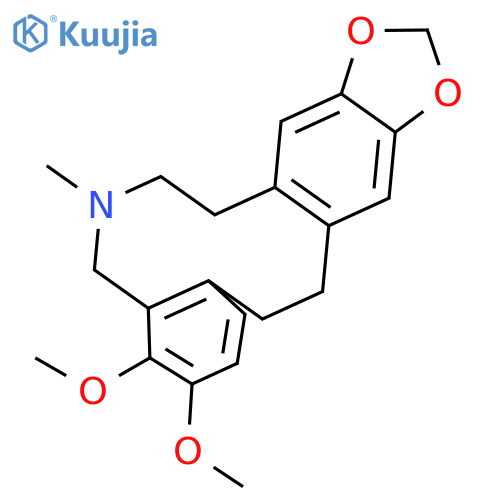 3,4-dimethoxy-6-methyl-10,11-methylenedioxy-5,6,7,8,13,14-hexahydrodibenz[c,g]azecine structure