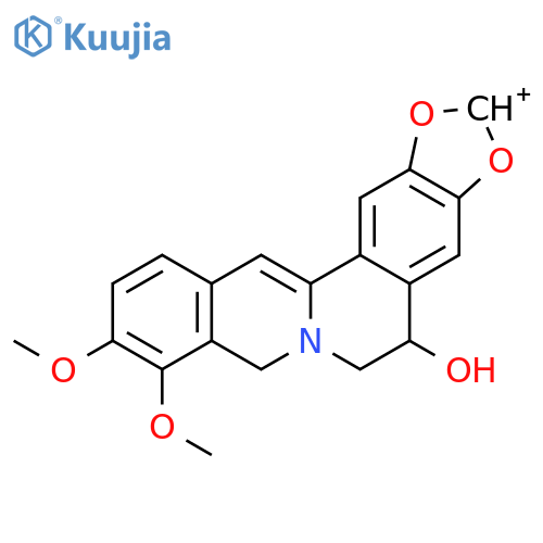 5-hydroxy-9,10-dimethoxy-5,6-dihydro-[1,3]dioxolo[4,5-g]isoquino[3,2-a]isoquinolinylium structure