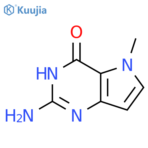 2-amino-3,5-dihydro-5-methyl-4H-Pyrrolo[3,2-d]pyrimidin-4-one structure