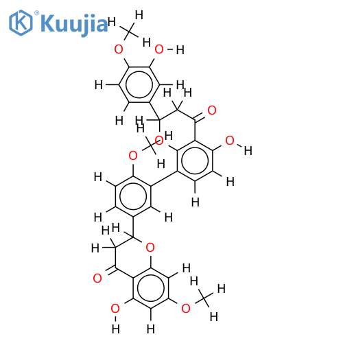 4',4"',7"-Tri-Me ether-3',4',4'",5,5",7"-Hexahydroxy-8,3"'-biflavanone structure