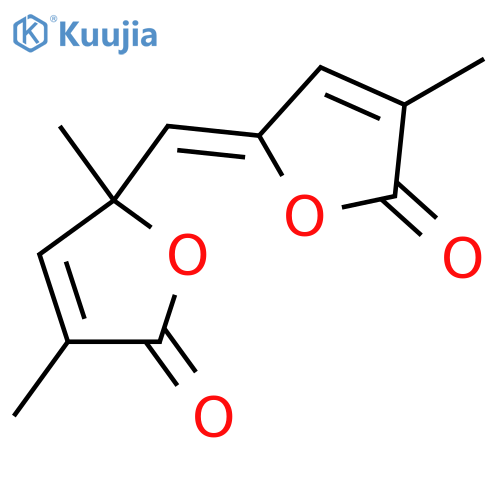 2(5H)-Furanone, 3,5-dimethyl-5-[(4-methyl-5-oxo-2(5H)-furanylidene)methyl]-, (Z)- structure