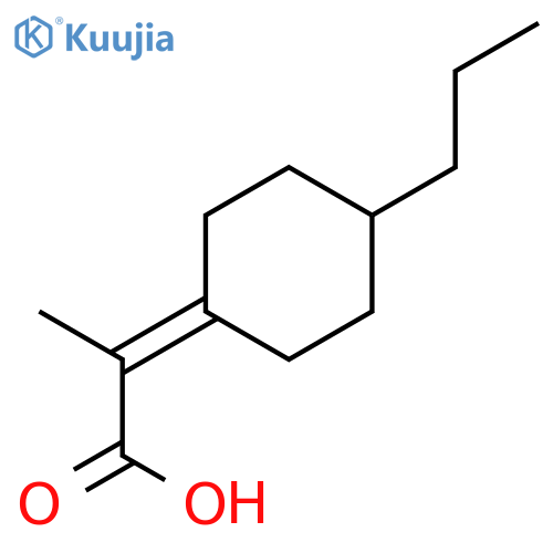 Propanoic acid, 2-(4-propylcyclohexylidene)- structure