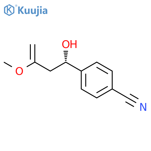 Benzonitrile, 4-[(1S)-1-hydroxy-3-methoxy-3-butenyl]- structure