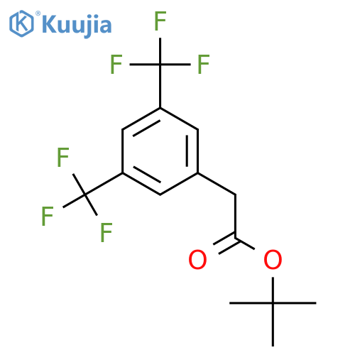Benzeneacetic acid, 3,5-bis(trifluoromethyl)-, 1,1-dimethylethyl ester structure