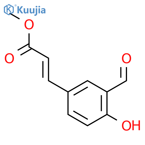 methyl (2E)-3-(3-formyl-4-hydroxyphenyl)acrylate structure