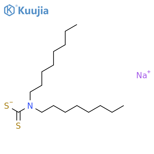 Carbamodithioic acid,N,N-dioctyl-, sodium salt (1:1) structure