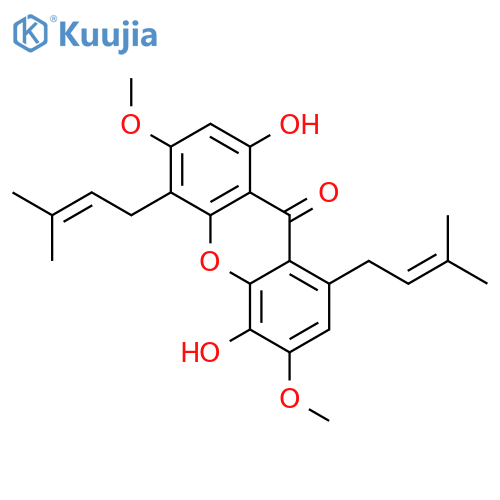 1,5-Dihydroxy-3,6-dimethoxy-4,8-bis-(3',3'-dimethylallyl)-xanthon structure