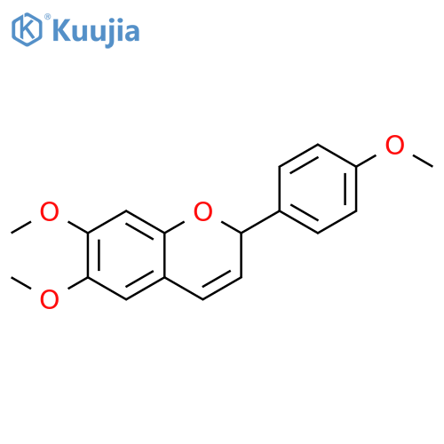 2H-1-Benzopyran, 6,7-dimethoxy-2-(4-methoxyphenyl)- structure