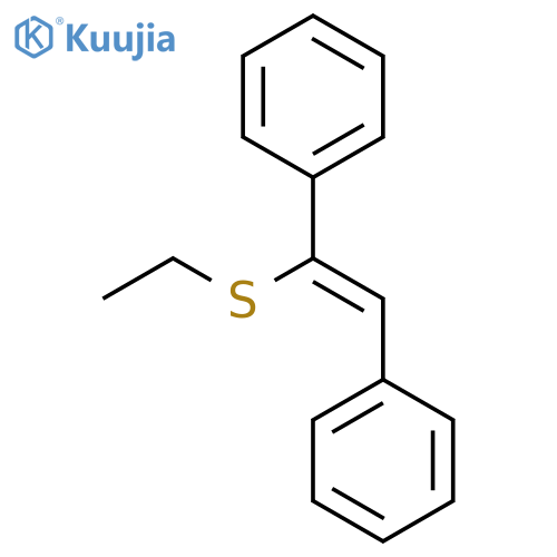 Benzene, 1,1'-[1-(ethylthio)-1,2-ethenediyl]bis-, (Z)- (9CI) structure