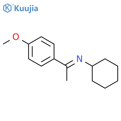Cyclohexanamine, N-[1-(4-methoxyphenyl)ethylidene]- structure