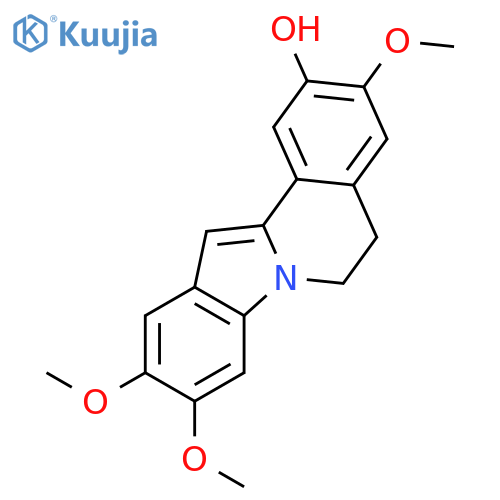 Indolo[2,1-a]isoquinolin-2-ol, 5,6-dihydro-3,9,10-trimethoxy- structure