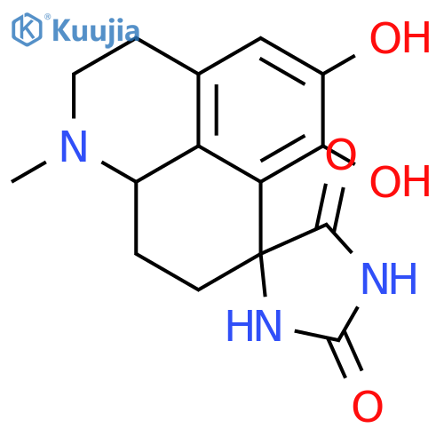 Spiro[7H-benzo[de]quinoline-7,4'-imidazolidine]-2',5'-dione,1,2,3,8,9,9a-hexahydro-5,6-dihydroxy-1-methyl-,monohydrobromide, trans- (9CI) structure