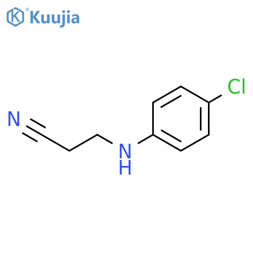3-(4-chlorophenyl)aminopropanenitrile structure