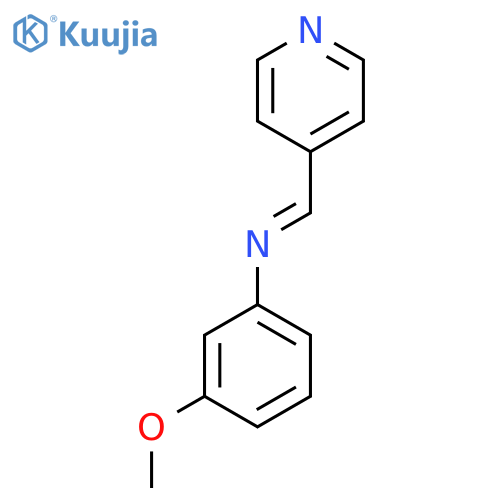 Benzenamine, 3-methoxy-N-(4-pyridinylmethylene)- structure