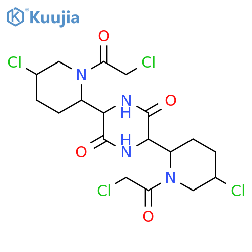 2,5-Piperazinedione, 3,6-bis[5-chloro-1-(2-chloroacetyl)-2-piperidinyl]- structure