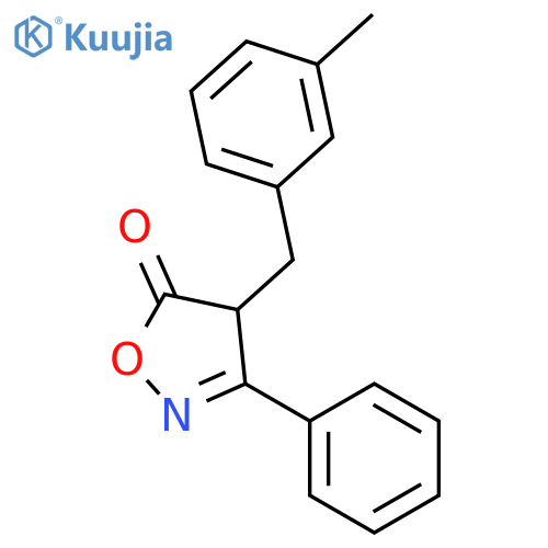 5(4H)-Isoxazolone, 4-[(3-methylphenyl)methyl]-3-phenyl- structure