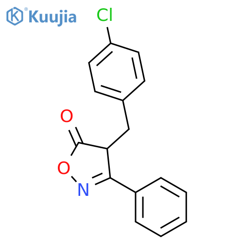 5(4H)-Isoxazolone, 4-[(4-chlorophenyl)methyl]-3-phenyl- structure