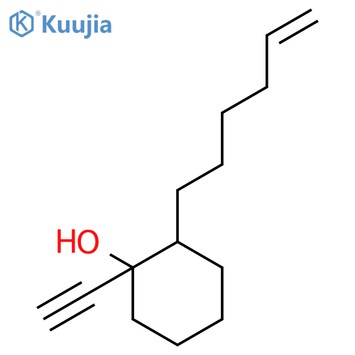 Cyclohexanol, 1-ethynyl-2-(5-hexenyl)- structure