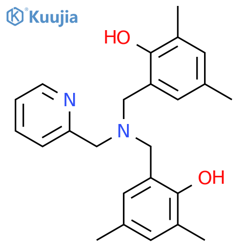 Phenol, 2,2'-[[(2-pyridinylmethyl)imino]bis(methylene)]bis[4,6-dimethyl- structure