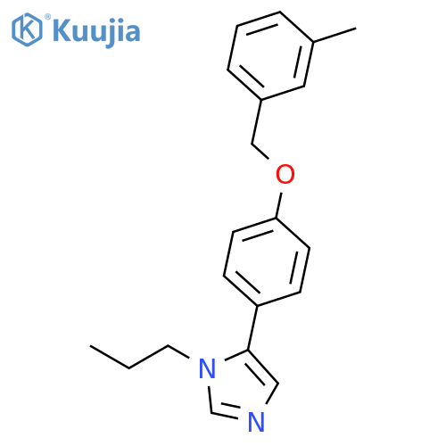 1H-Imidazole, 5-[4-[(3-methylphenyl)methoxy]phenyl]-1-propyl- structure