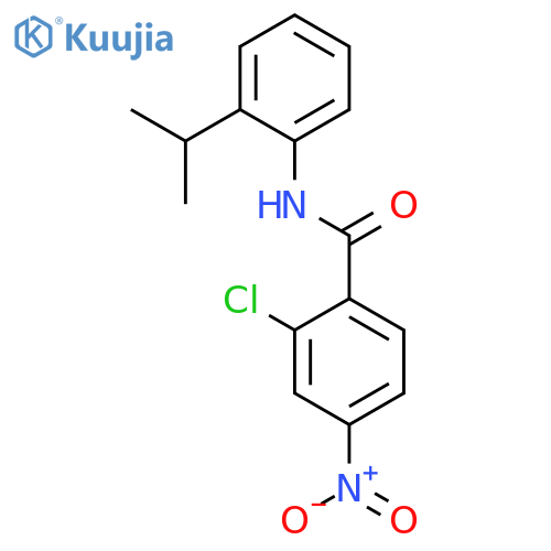 2-Chloro-N-(2-isopropyl-phenyl)-4-nitro-benzamide structure
