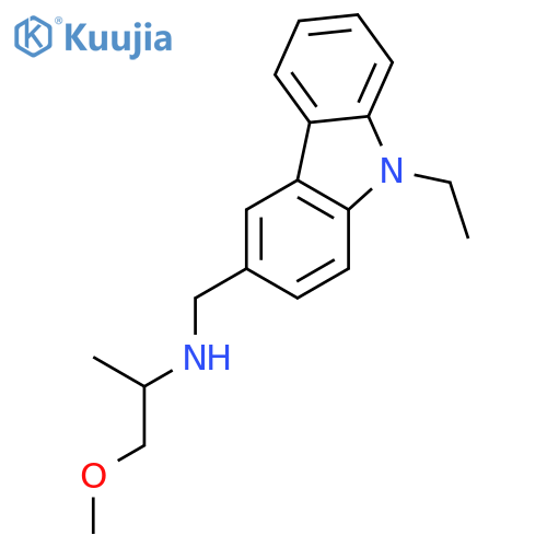 N-(9-Ethyl-9H-carbazol-3-yl)methyl-1-methoxypropan-2-amine structure