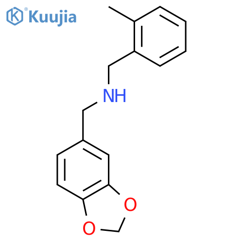 (1,3-Benzodioxol-5-ylmethyl)(2-methylbenzyl)amine structure