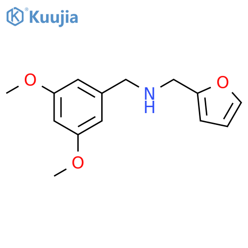 (3,5-Dimethoxyphenyl)methyl(furan-2-ylmethyl)amine structure