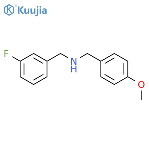 N-(3-Fluorobenzyl)-1-(4-methoxyphenyl)methanamine structure