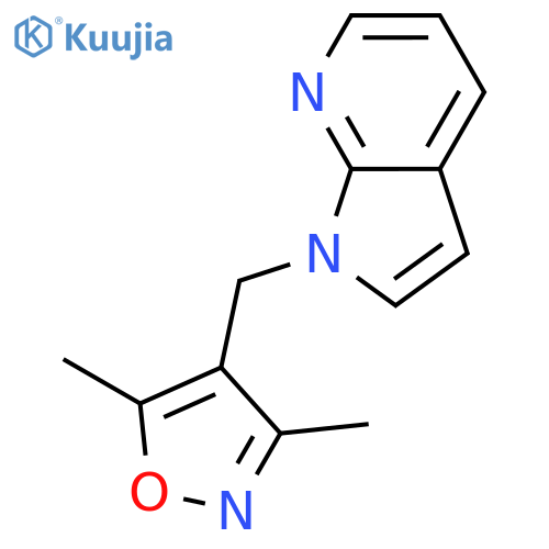 1H-Pyrrolo[2,3-b]pyridine, 1-[(3,5-dimethyl-4-isoxazolyl)methyl]- structure