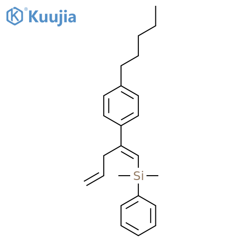 Silane, dimethyl[(1E)-2-(4-pentylphenyl)-1,4-pentadienyl]phenyl- structure